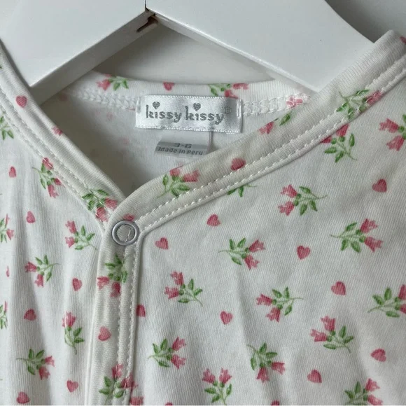 Kissy Kissy Floral Print Footie 3-6 Months
